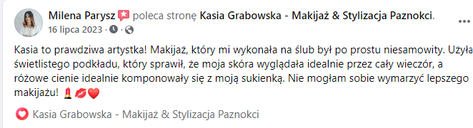 Opinie zadowolonych klientek Metamorfoza Kasia Grabowska
