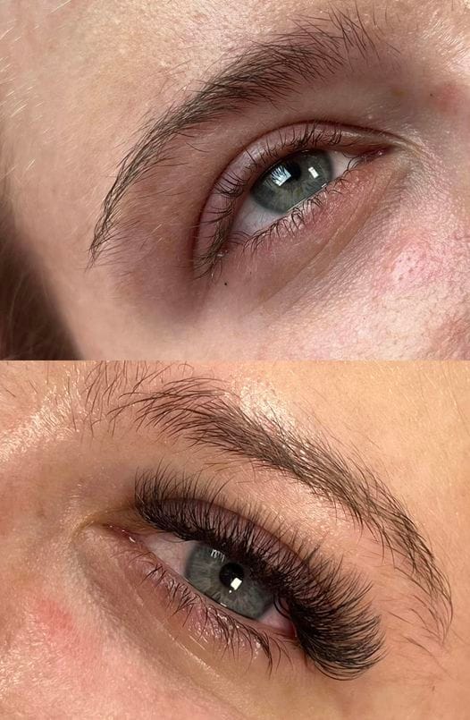 Efekt przed i po przedłużaniu rzęs – Metamorfoza Kasia Grabowska Maków Mazowiecki
