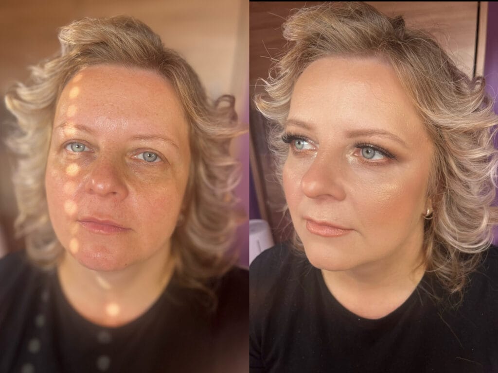 Makijaż kobiety dojrzałej w salonie kosmetycznym Metamorfoza Kasia Grabowska, Maków Mazowiecki