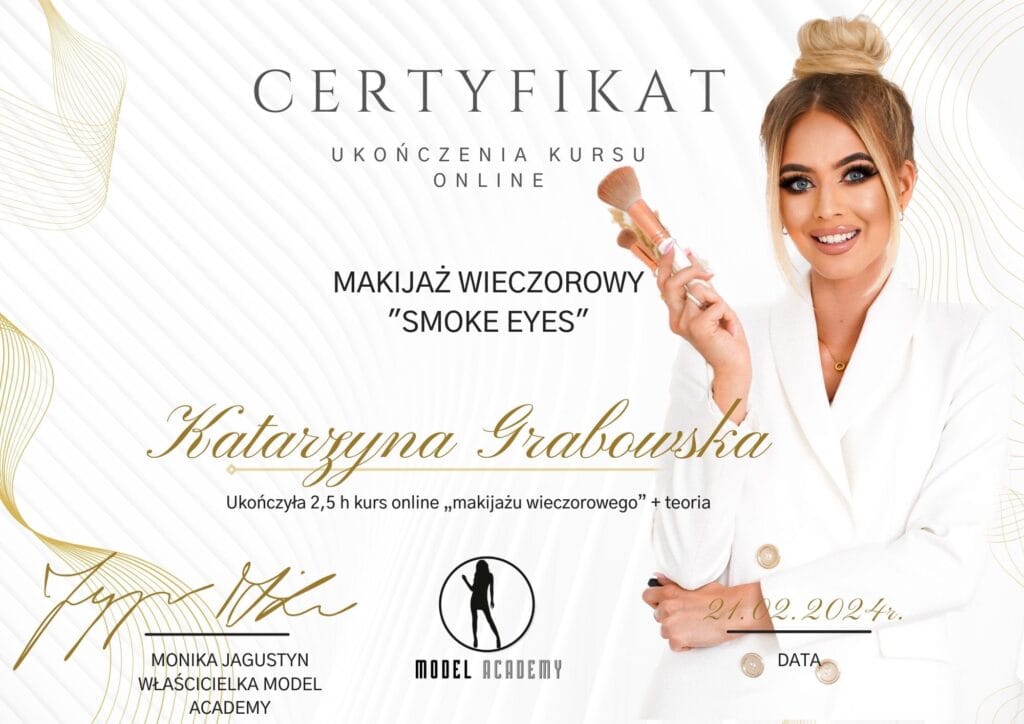 Certyfikaty i szkolenia Kasia Grabowska Metamorfoza Maków Mazowiecki Salon Kosmetyczny