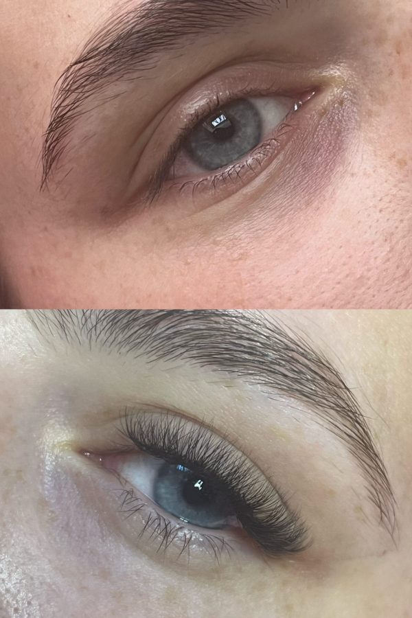Efekt przedłużania rzęs w salonie kosmetycznym Metamorfoza Kasia Grabowska, Maków Mazowiecki