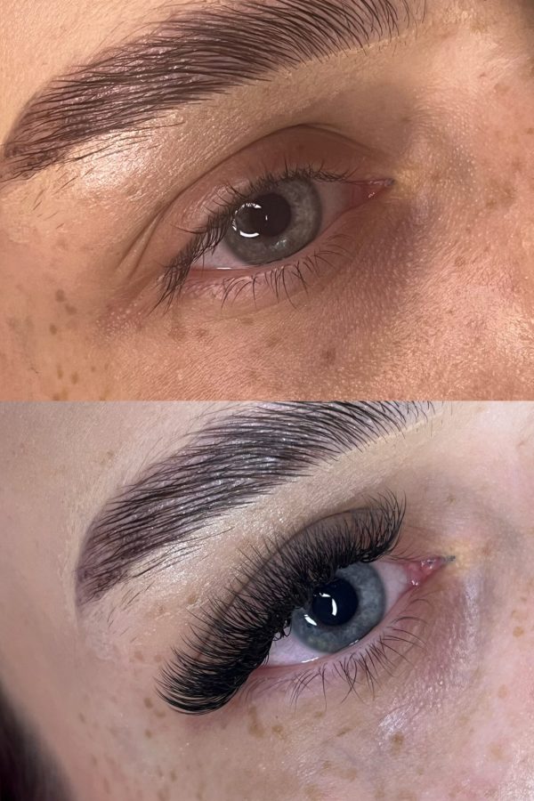 Efekt przedłużania rzęs w salonie kosmetycznym Metamorfoza Kasia Grabowska, Maków Mazowiecki