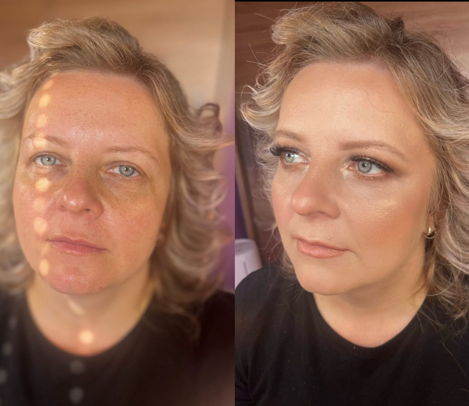 Makijaż kobiety dojrzałej w salonie kosmetycznym Metamorfoza Kasia Grabowska, Maków Mazowiecki