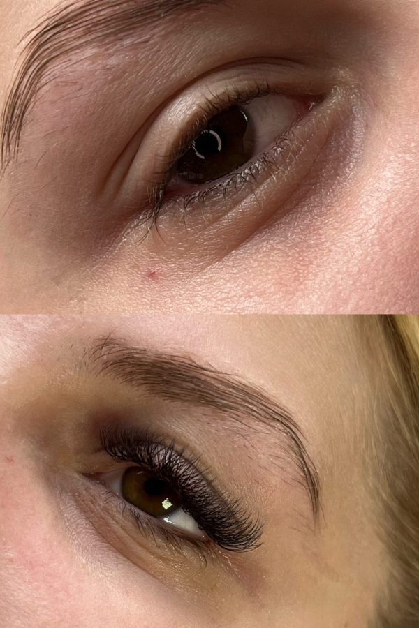 Efekt przedłużania rzęs w salonie kosmetycznym Metamorfoza Kasia Grabowska, Maków Mazowiecki