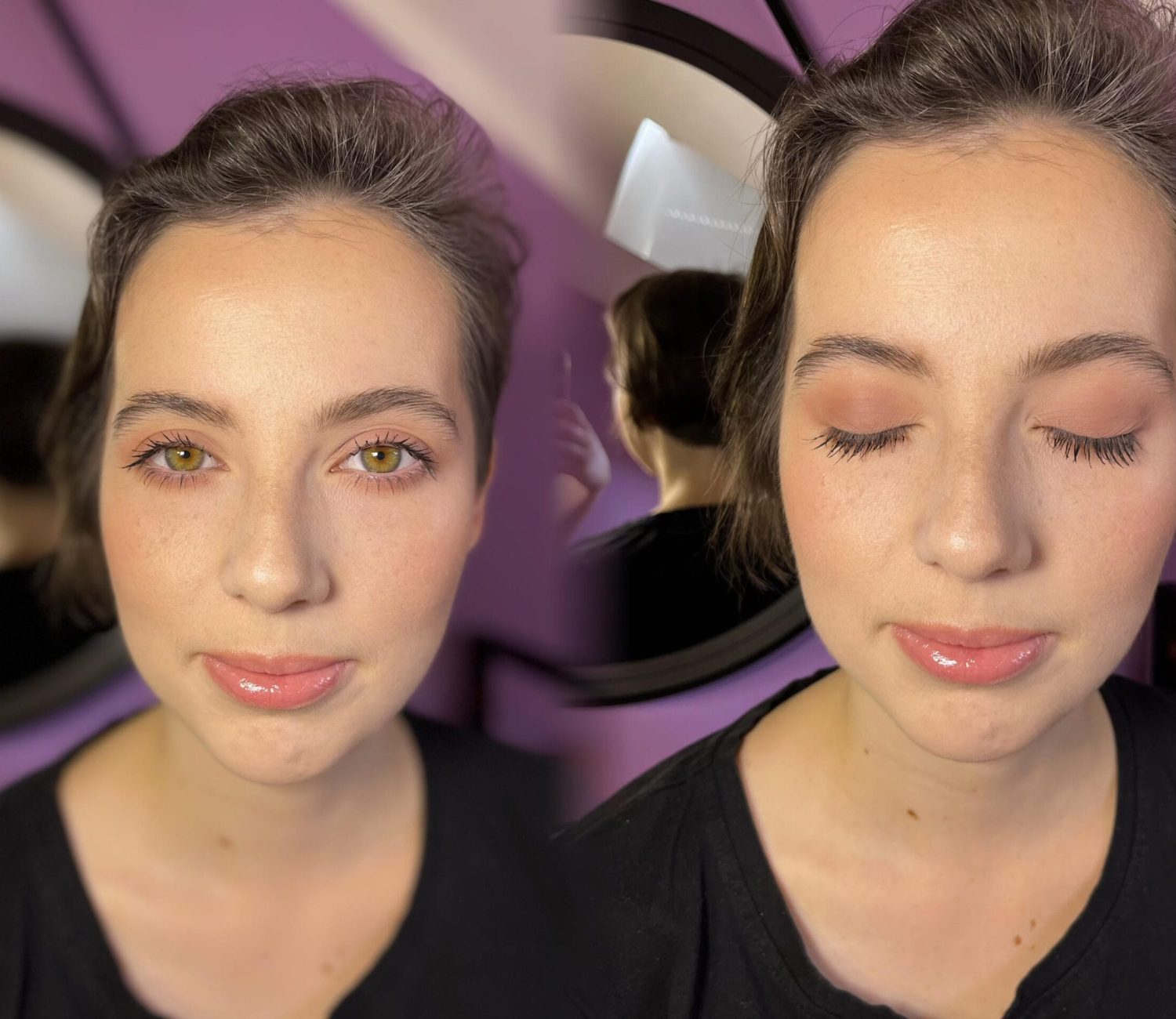 Delikatny makijaż wykonany w salonie kosmetycznym Metamorfoza Kasia Grabowska, Maków Mazowiecki